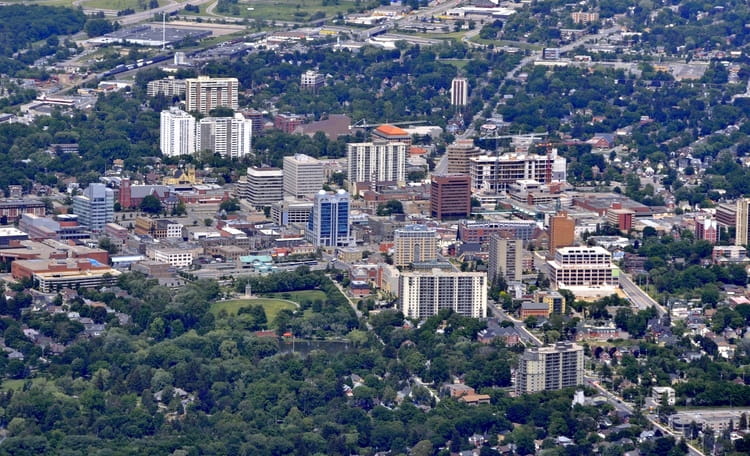 Waterloo Downtown Aerial