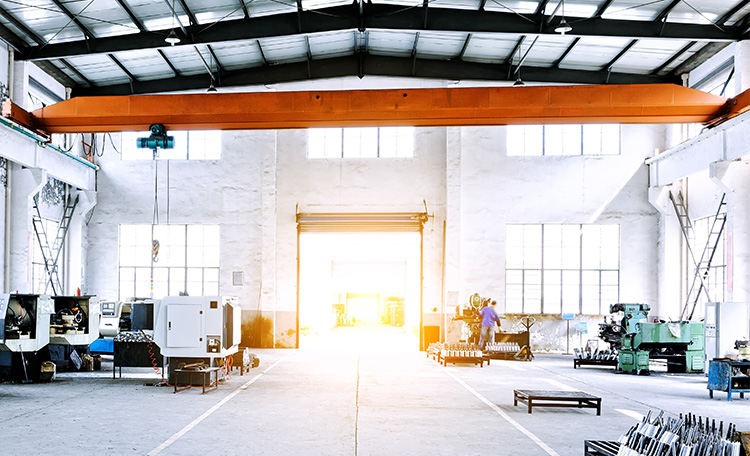 Industrial Building With Machinery