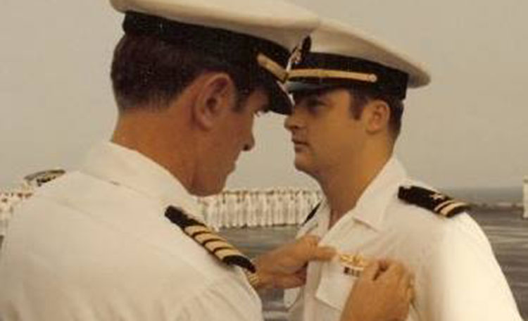 Patrick McBride Receives Navy Pin