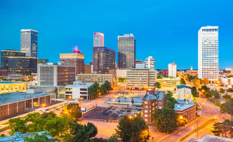 Tulsa Downtown Skyline Aerial