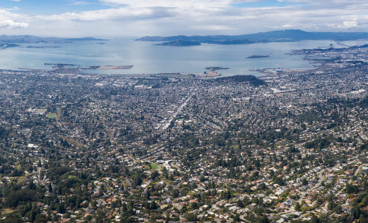 Walnut Creek Pleasanton Area Aerial