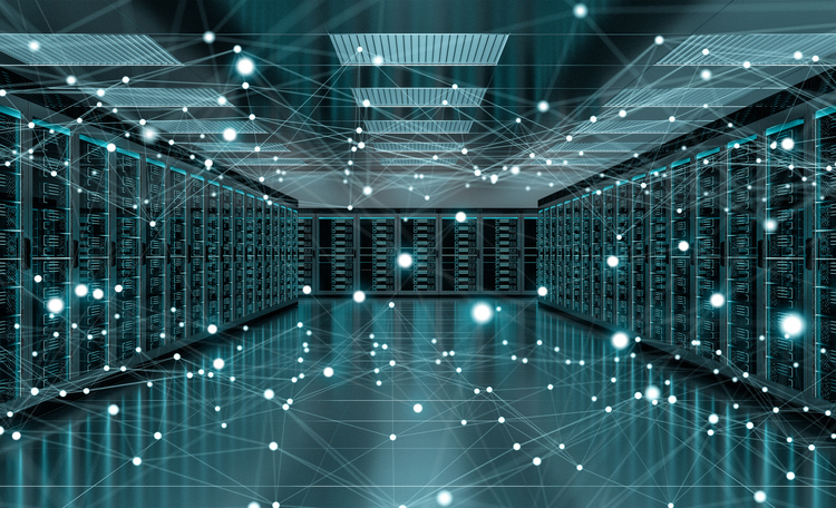 Data Center Image Depicting Activity
