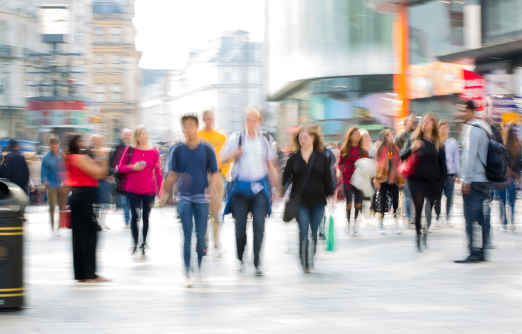 People London street blurred